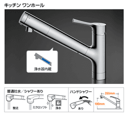 TOTO GGシリーズ TKS05308J キッチン水栓の商品写真