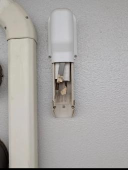 松戸市内での電線接続作業(専用回路配線イメージ)